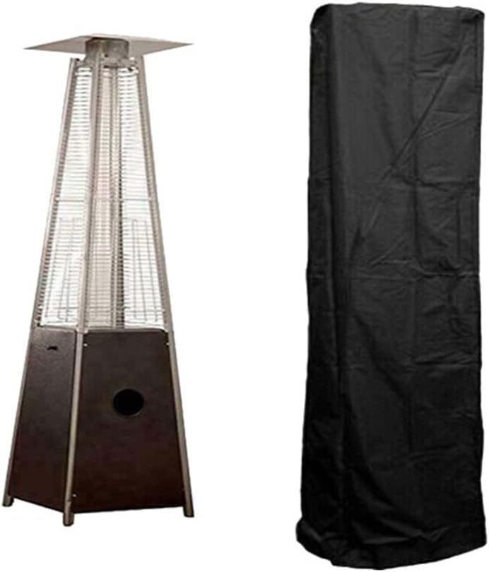 Heavy Duty Waterproof Square Patio Heater Cover 87H X 21W X 24D Black Oxford Fabric - Image 4